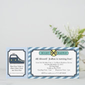 Bullet Train Ticket Invitation Kaart (Staand voorkant)