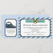 Bullet Train Ticket Invitation Kaart (Voorkant / Achterkant)