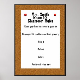 - Bulletin Board Classroom Rules Poster