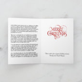 Bulletin moderne stylisé de Noël Carte de voeux (Intérieur)