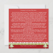 Bulletin sur la carte de Noël de l'ornement rouge  (Dos)