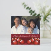 Bulletin sur la carte de Noël de l'ornement rouge (Debout devant)