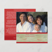 Bulletin sur la carte de vacances aux oiseaux roug (Devant / Derrière)