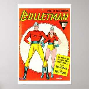 Bulletman Comic Book Hoesje Poster