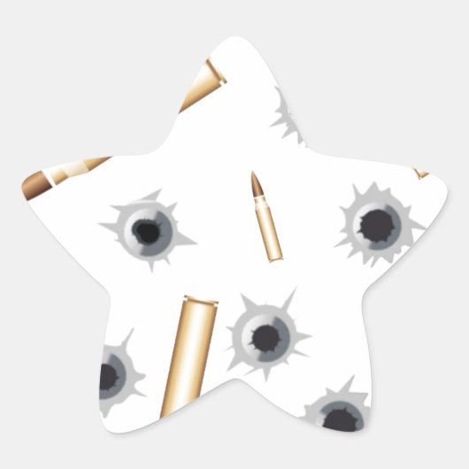 BULLETSNBULLETHOLES.png Ster Sticker (Voorkant)