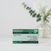 Bullettrein - geborstelde groene textuur visitekaartje (Staand voorkant)