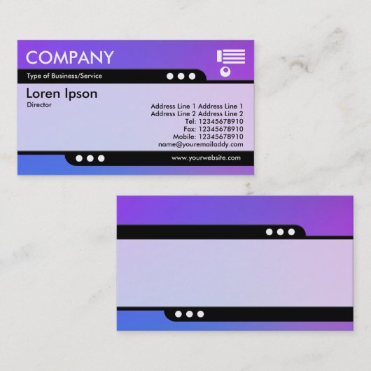 Bullettrein - Zachte gradiënten Visitekaartje (Voorkant / Achterkant)