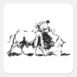 Bullfighting Vierkante Sticker