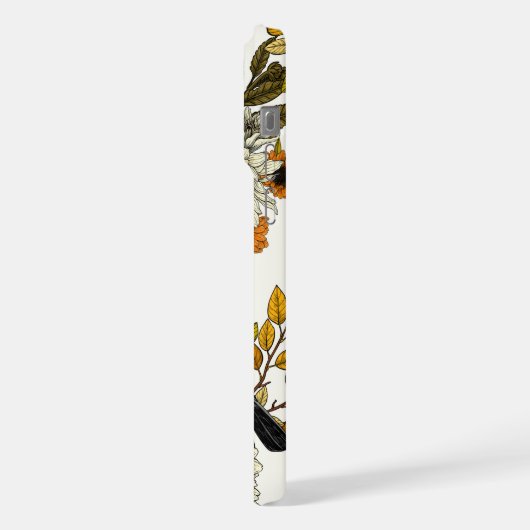 Bullfinch on autumn floral 2 (Côté gauche)