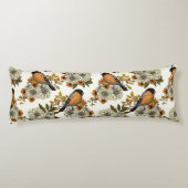 Bullfinch op herfstflorals 2 lichaamskussen (Achterkant)