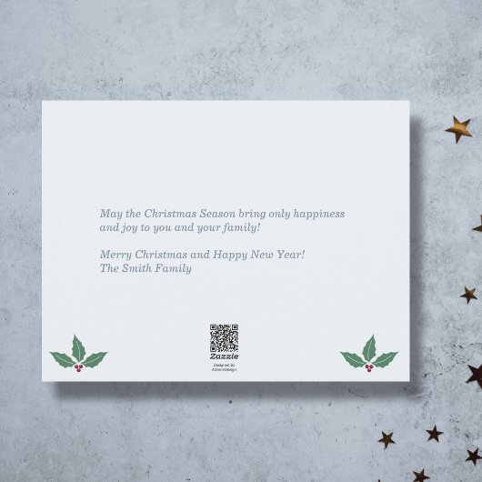 Bullfinch & Sneeuwlandschap Kerst Wenskaart Feestdagenkaart