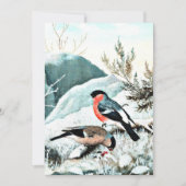Bullfinches in het winterlandschap kaart (Voorkant)