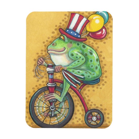 BULLFROG 4TH JULI, AMERICANA FROG MAGNET MAGNEET (Verticaal)