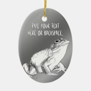 Bullfrog Art Ornament Personalized Frog Decoration
