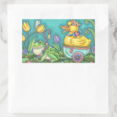 BULLFROG & DUCK EASTER EGG, STICKERS PRINTEMPS feu (Sac)