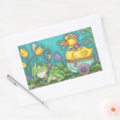 BULLFROG & DUCK EASTER EGG, STICKERS PRINTEMPS feu (Enveloppe)