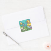 BULLFROG & DUCK EASTER EGG, STICKERS PRINTEMPS feu (Enveloppe)