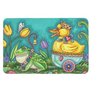 BULLFROG & DUCK PRINCE EASTER PRINTEMPS MAGNET LGE