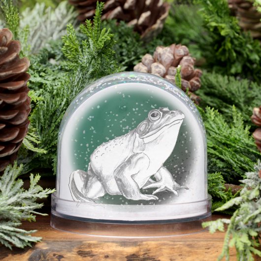 Bullfrog Snow Globe Cool Custom Frog Snow Globe Sneeuwbol (Winter)