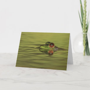 Bullfrog Swimming Folded Wenskaart Kaart