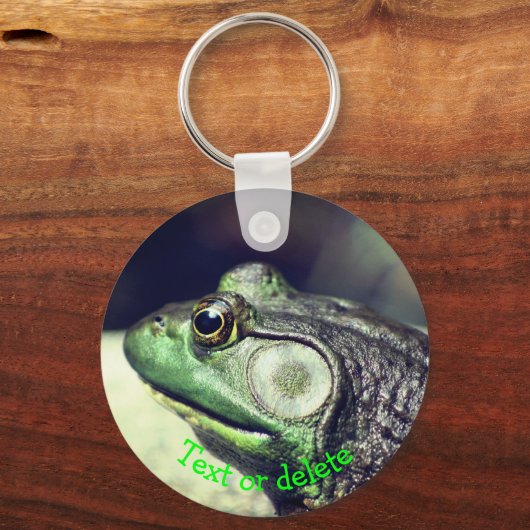 Bullfrog Thoughts Natuur Personalized Sleutelhanger (Voorkant)