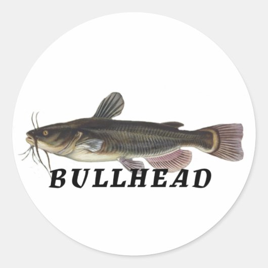 Bullhead Ronde Sticker (Voorkant)