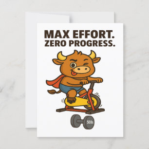 Bullio Funny Fitness – Max Inspanning, Zero Progre Briefkaart