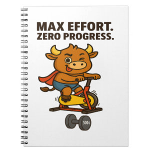 Bullio op de Speelgoed Bike - Funny Workout Notiti Notitieboek
