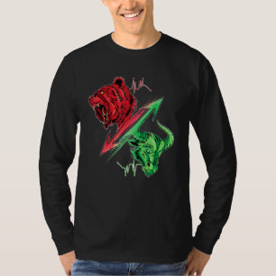 Bullish Bearish Bull Vs Beer Stock Market Investor T-shirt