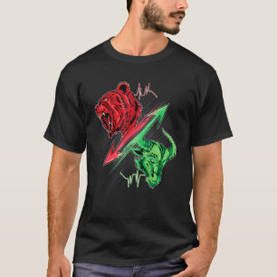 Bullish Bearish Bull Vs Beer Stock Market Investor T-shirt
