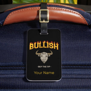 Bullish Day Trader Koop de DIP belegger Bagagelabel