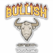 Bullish Day Trader Koop de DIP  belegger Sticker (Voorkant)