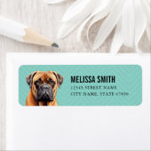 Bullmastiff-adreslabels Etiket (Insitu)