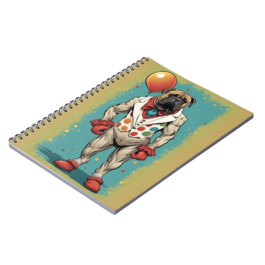 bullmastiff avec carnet en ballon (Côté gauche)