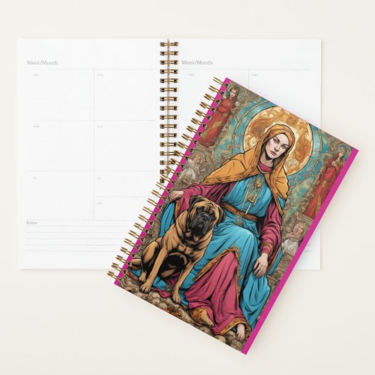 Bullmastiff avec saint (Devant avec enveloppe)