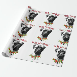 Bullmastiff Bah Humbug T-shirt Cadeaupapier