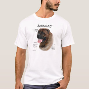 Bullmastiff (brindle) Geschiedenis Ontwerp T-shirt