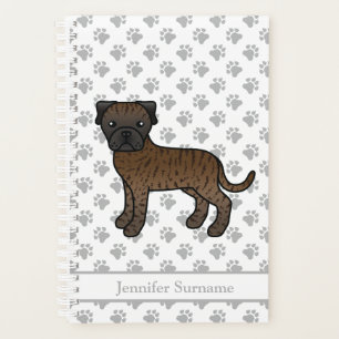 Bullmastiff bringé Chien de dessin animé mignon &