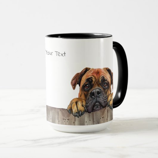Bullmastiff Chien Mug (Devant droit)