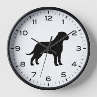 Bullmastiff Chien race Silhouette Horloge