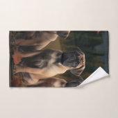 Bullmastiff Chiot Automne Citrouille de plaisir (Serviette à main)