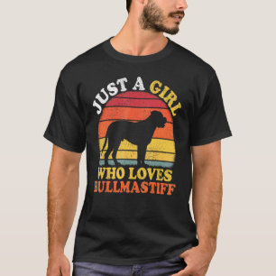 Bullmastiff Dog alleen een meisje dat van Bull ho T-shirt