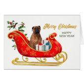 Bullmastiff Dog-kerstklepkaart (Voorkant Horizontaal)