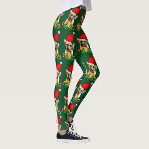 Bullmastiff Dog Kerstmis Leggings
