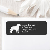Bullmastiff Dog Silhouette Return Address Labels (Insitu)