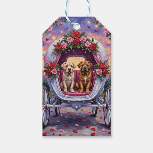 Bullmastiff Dog Valentine's Day  Cadeaulabel (Voorkant)