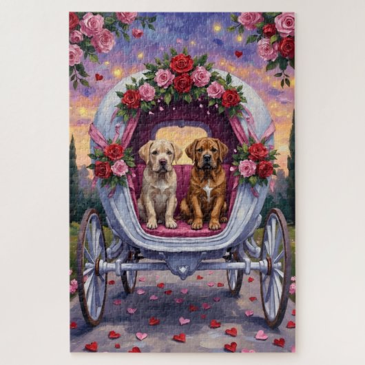 Bullmastiff Dog Valentine's Day  Legpuzzel (Verticaal)