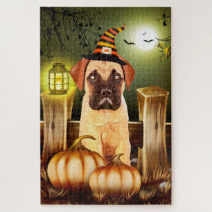 Bullmastiff Halloween legpuzzel