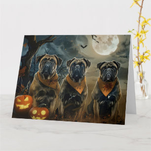Bullmastiff Halloween Spokenkelig Kaart