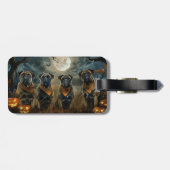 Bullmastiff Halloween Spooky Bagagelabel (Achterkant horizontaal)
